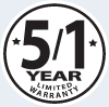 5-1 Year Limited Warranty
